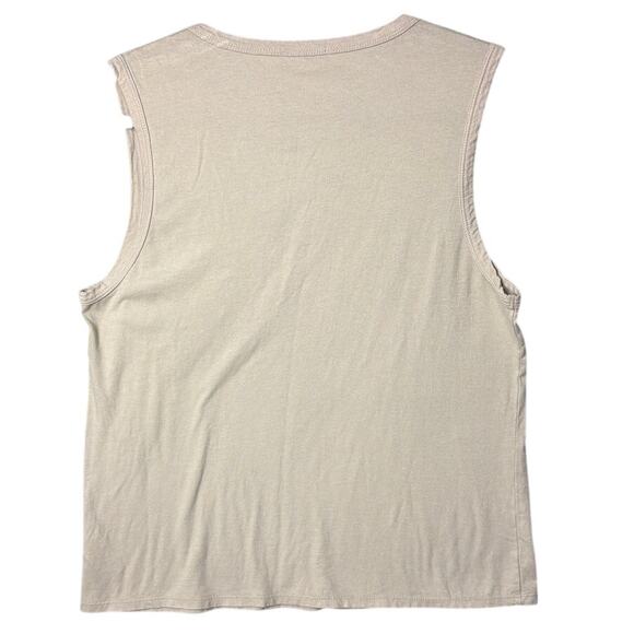 Standard James Perse Sleeveless Pocket Tee Oatmeal SZ 3 (L) NWOT Elevated Basic - Picture 2 of 7